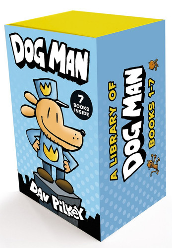 Library dog man books - library, of